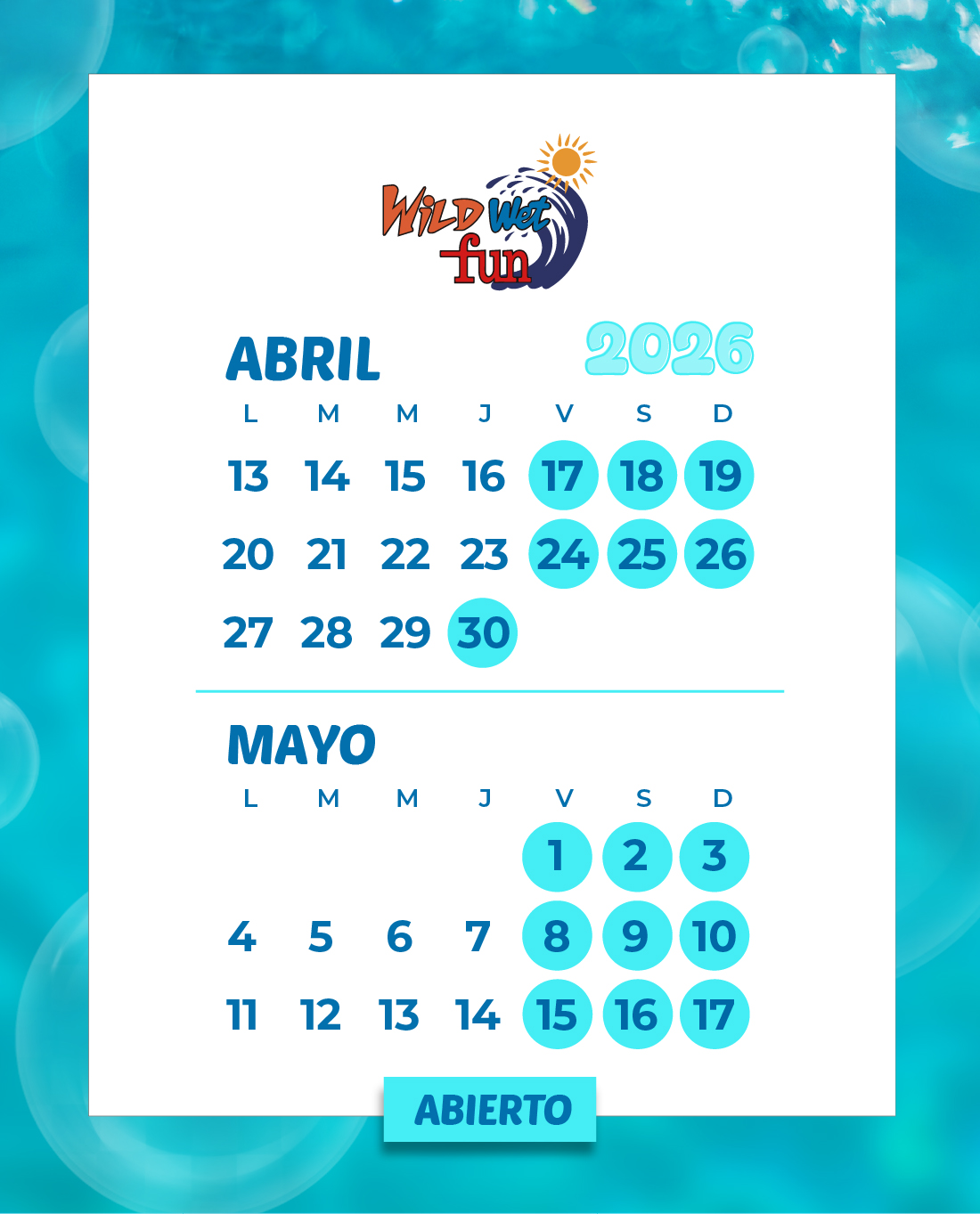 Calendario de fechas